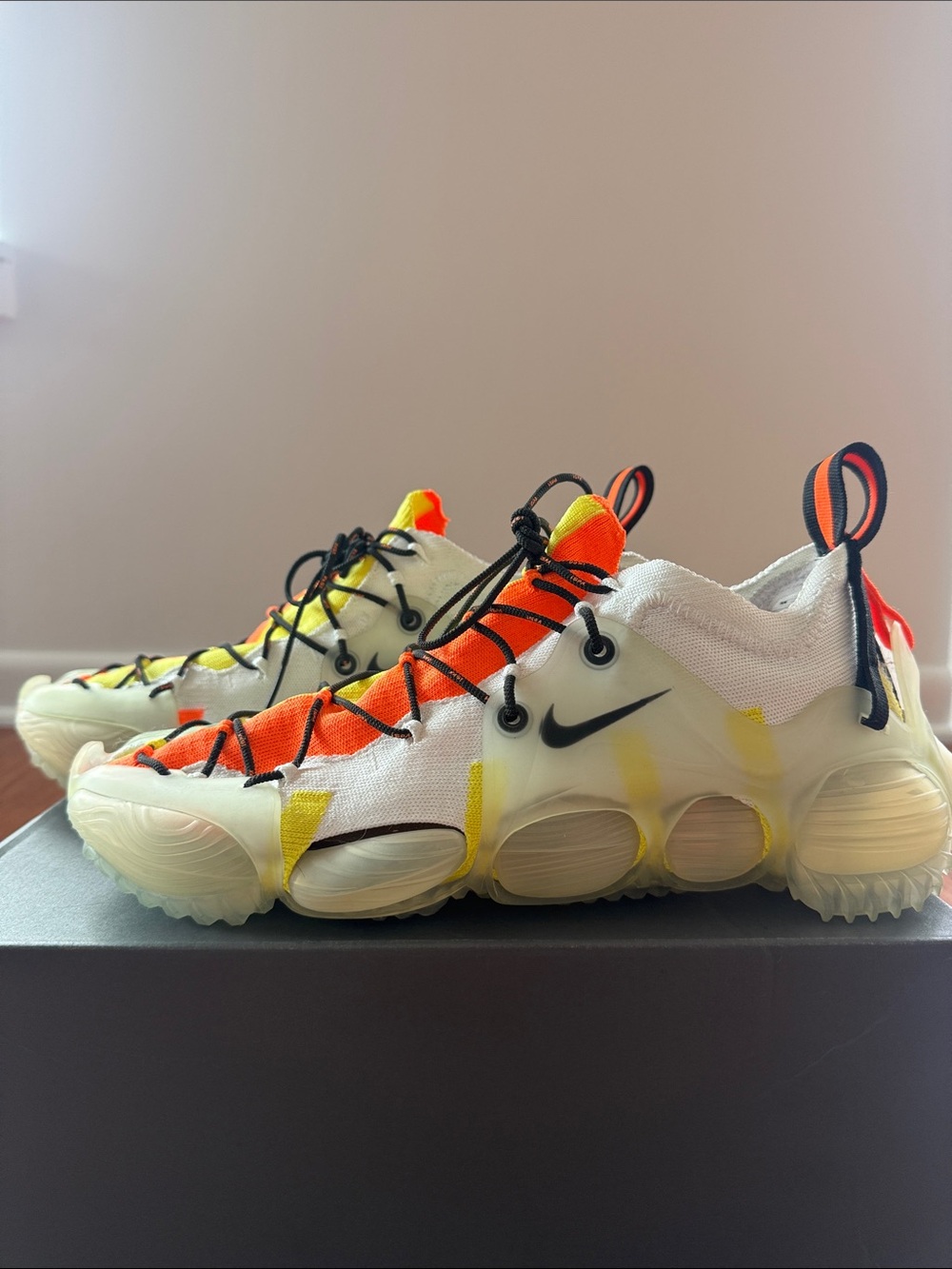 Like new Nike ISPA Neon Orange & Yellow Athletic Sneakers - Picture 2 of 5